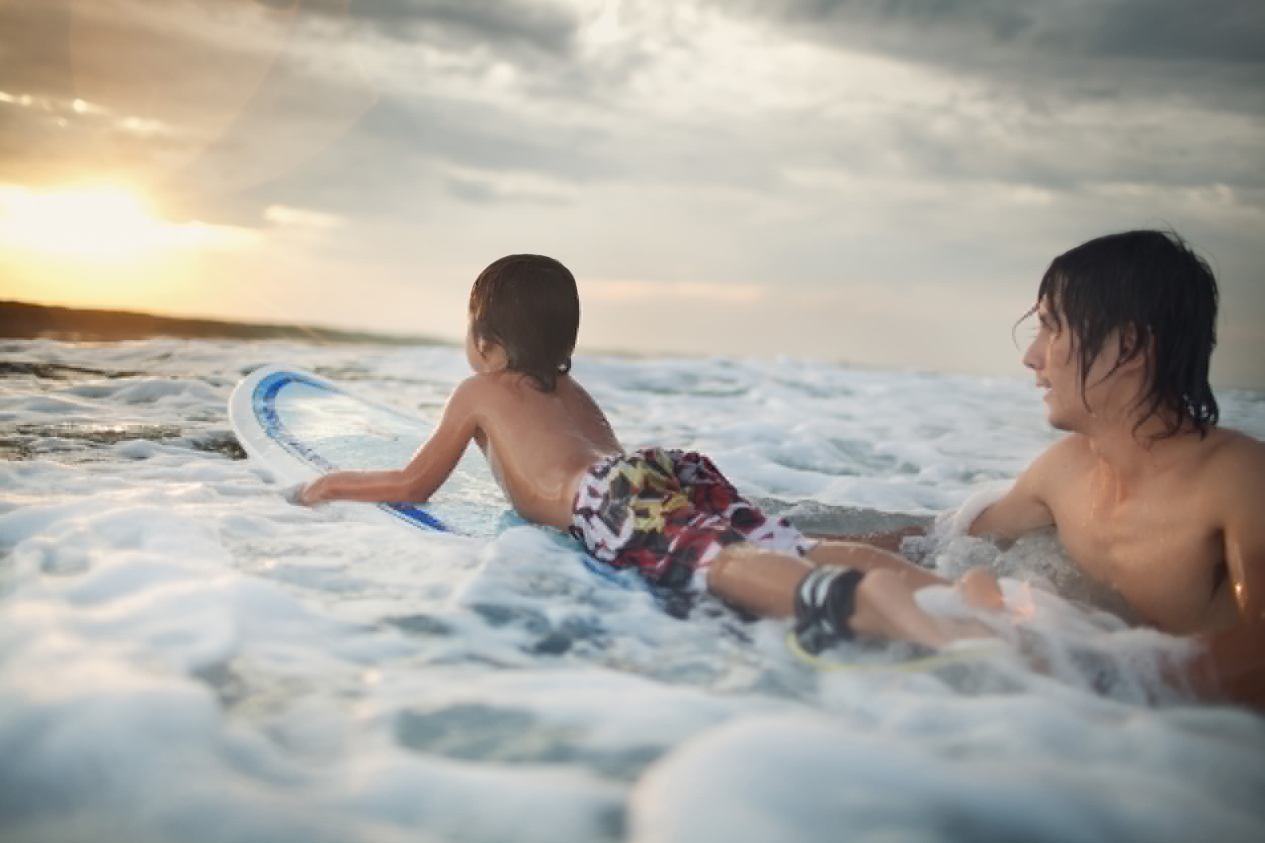 family fun at beach