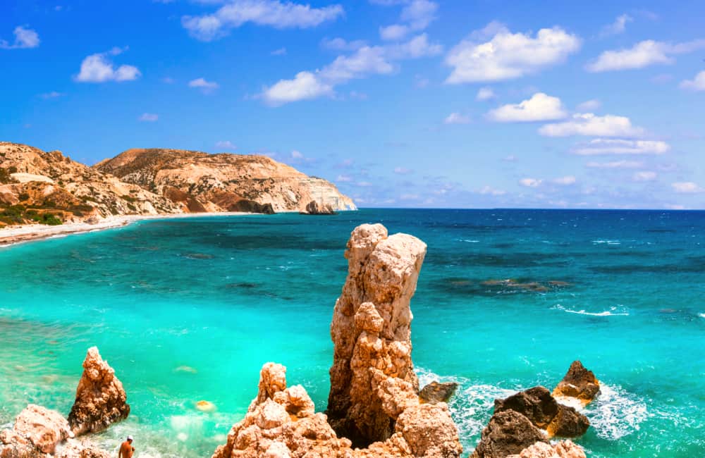 crystal clear blue seas in Cyprus
