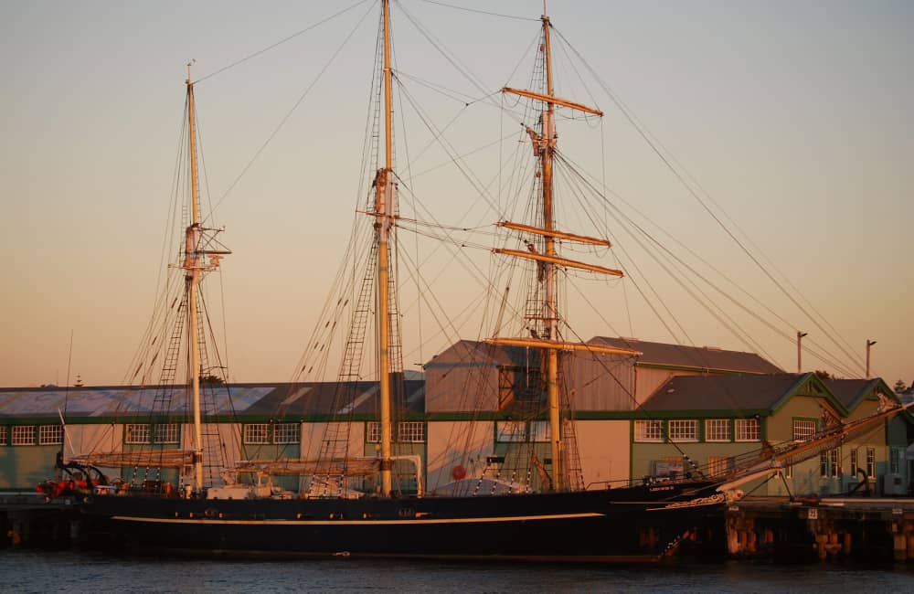 ship in fremantle harbour