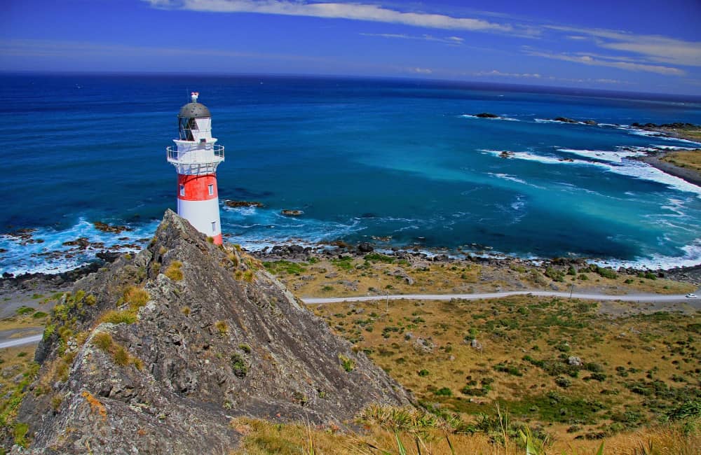 Cape Palliser lighthouse near Ngawi
