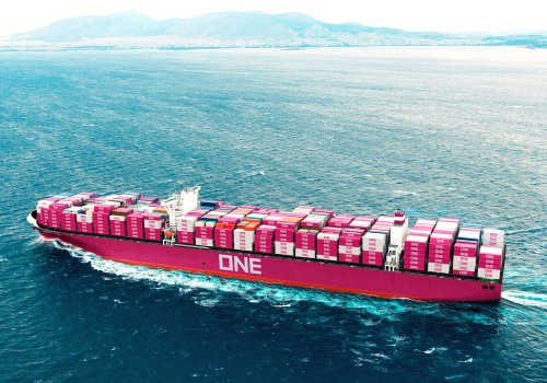 ONE shipping coming into port