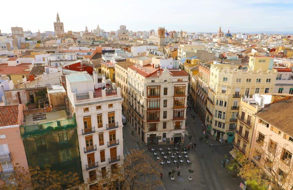 Valencia cityscape from Torres de Serranos Valencia cityscape from Torres de Serranos