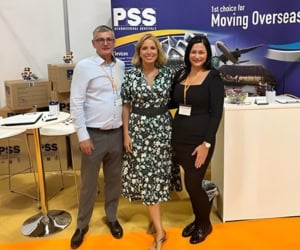 Jasmine Harmin on the PSS exhibition stand