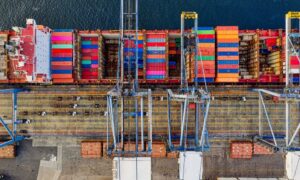 sea freight loading dock