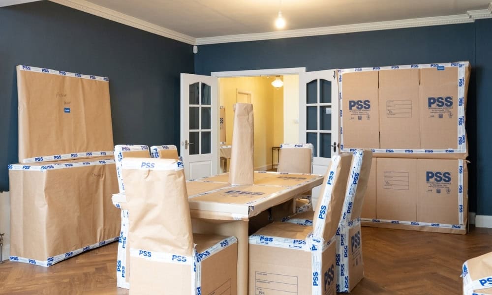 Dining Room Furniture After Packing